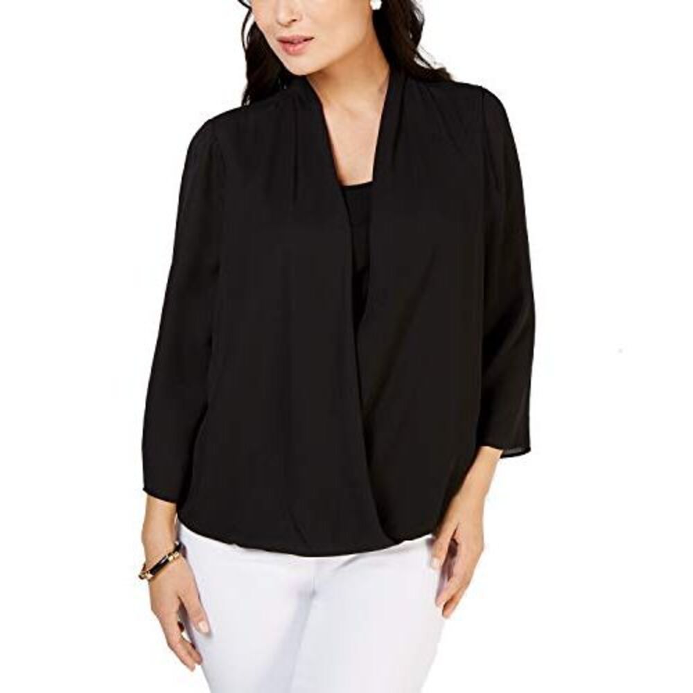 Charter Club Petite Surplice Top